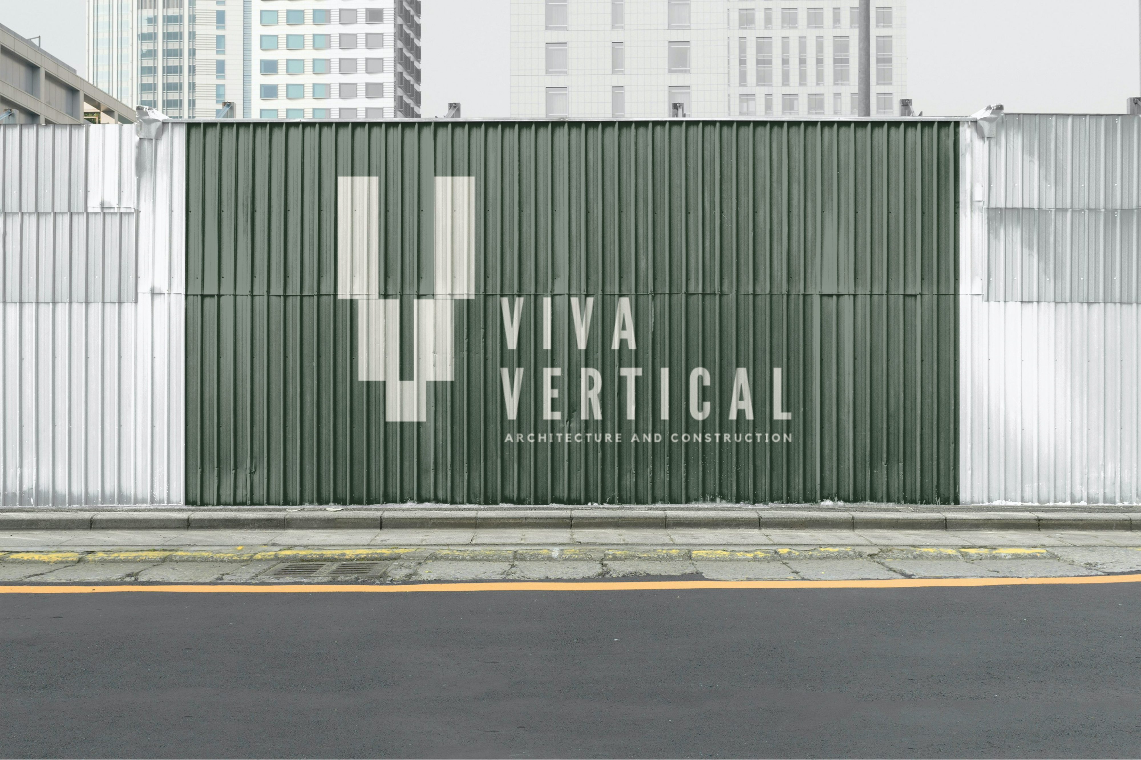 Pared en la calle pintada con Logo de VivaVertical Peru